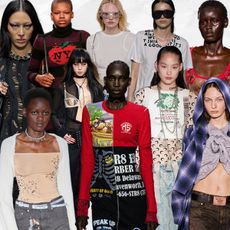 90s grunge fashion is shown in a collage 